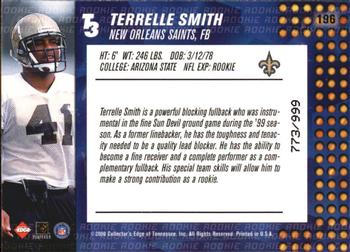 2000 Collector's Edge T3 #196 Terrelle Smith Back