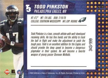 2000 Collector's Edge T3 #205 Todd Pinkston Back