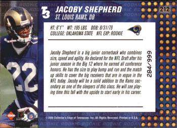 2000 Collector's Edge T3 #212 Jacoby Shepherd Back
