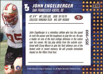 2000 Collector's Edge T3 #215 John Engelberger Back