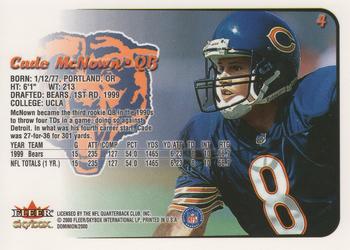 2000 SkyBox Dominion #4 Cade McNown Back