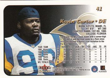 2000 SkyBox Dominion #41 Kevin Carter Back