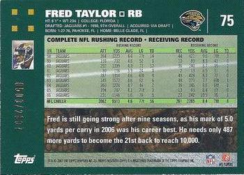 2007 Topps - Copper #75 Fred Taylor Back