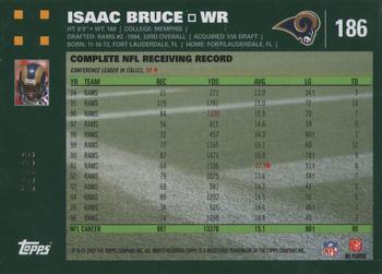 2007 Topps - Gold #186 Isaac Bruce Back