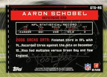 2007 Topps - Own the Game #OTG-AS Aaron Schobel Back