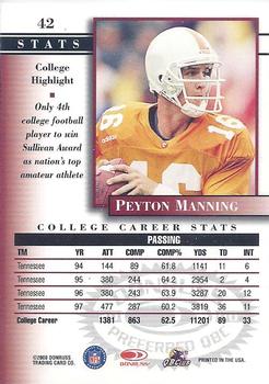 2000 Donruss Preferred #42 Peyton Manning Back