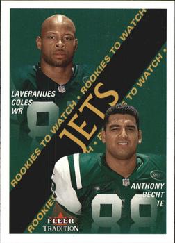 2000 Fleer Tradition #355 Laveranues Coles / Anthony Becht Front