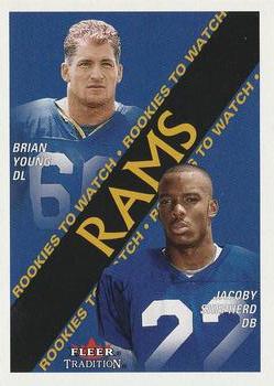 2000 Fleer Tradition #359 Brian Young / Jacoby Shepherd Front