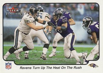 2000 Fleer Tradition #368 Ravens Turn Up the Heat on the Rush Front
