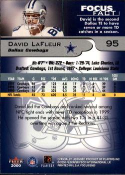 2000 Fleer Focus #95 David LaFleur Back