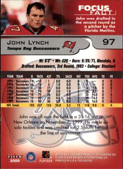 2000 Fleer Focus #97 John Lynch Back