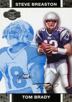 2007 Topps Co-Signers - Changing Faces Gold Blue #4 Tom Brady / Steve Breaston Front
