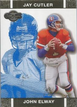 2007 Topps Co-Signers - Changing Faces Gold Blue #38 John Elway / Jay Cutler Front