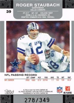 2007 Topps Co-Signers - Changing Faces Gold Blue #39 Roger Staubach / Troy Aikman Back