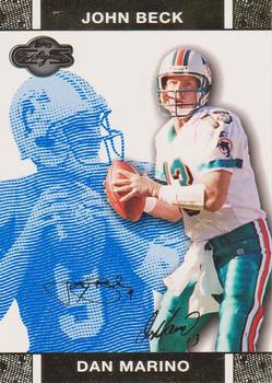 2007 Topps Co-Signers - Changing Faces Gold Blue #40 Dan Marino / John Beck Front