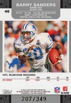 2007 Topps Co-Signers - Changing Faces Gold Blue #46 Barry Sanders / Emmitt Smith Back