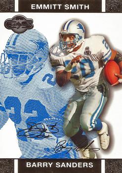 2007 Topps Co-Signers - Changing Faces Gold Blue #46 Barry Sanders / Emmitt Smith Front
