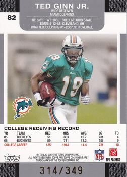2007 Topps Co-Signers - Changing Faces Gold Blue #82 Ted Ginn Jr. / John Beck Back