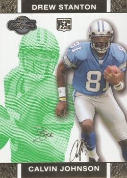 2007 Topps Co-Signers - Changing Faces Gold Green #86 Calvin Johnson / Drew Stanton Front