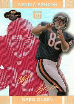 2007 Topps Co-Signers - Changing Faces Hologold Red #74 Greg Olsen / Cedric Benson Front