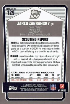 2007 Topps Draft Picks & Prospects - Chrome Black Refractors #129 Jared Zabransky Back