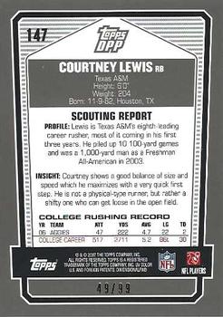 2007 Topps Draft Picks & Prospects - Chrome Gold #147 Courtney Lewis Back