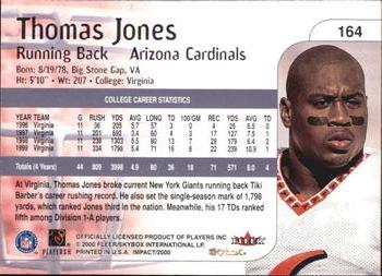 2000 Impact #164 Thomas Jones Back