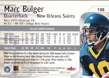 2000 Impact #198 Marc Bulger Back