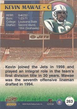 2000 Pacific #263 Kevin Mawae Back