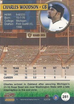 2000 Pacific #281 Charles Woodson Back