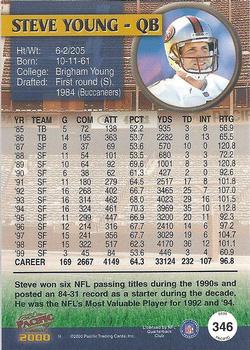 2000 Pacific #346 Steve Young Back