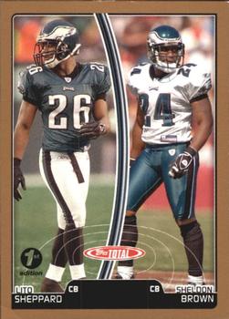 2007 Topps Total - 1st Edition Copper #71 Sheldon Brown / Lito Sheppard Front