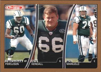 2007 Topps Total - 1st Edition Copper #153 D'Brickashaw Ferguson / Nick Mangold / Pete Kendall Front