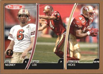2007 Topps Total - 1st Edition Copper #339 Maurice Hicks / Joe Nedney / Andy Lee Front