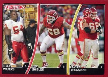 2007 Topps Total - Red #53 Brian Waters / Casey Wiegmann / Will Shields Front