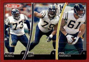 2007 Topps Total - Red #250 Marcus McNeill / Nick Hardwick / Mike Goff Front