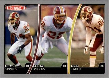 2007 Topps Total - Silver #267 Carlos Rogers / Fred Smoot / Shawn Springs Front