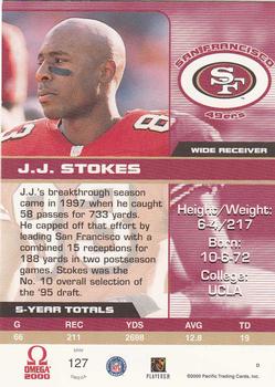 2000 Pacific Omega #127 J.J. Stokes Back
