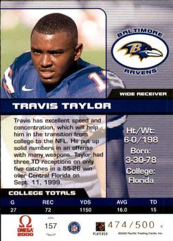 2000 Pacific Omega #157 Travis Taylor Back