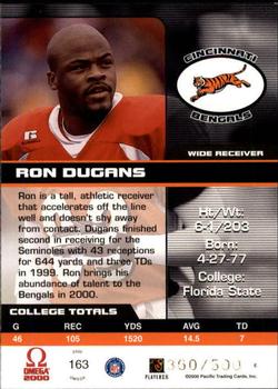 2000 Pacific Omega #163 Ron Dugans Back