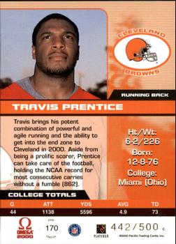 2000 Pacific Omega #170 Travis Prentice Back
