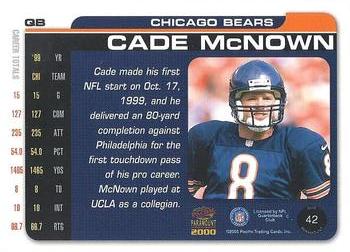 2000 Pacific Paramount #42 Cade McNown Back