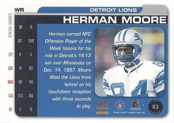 2000 Pacific Paramount #83 Herman Moore Back