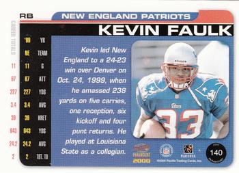 2000 Pacific Paramount #140 Kevin Faulk Back