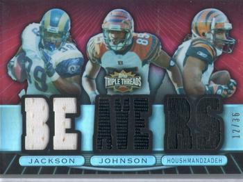 2007 Topps Triple Threads - Relic Combos Red #TTRC-23 Steven Jackson / Chad Johnson / T.J. Houshmandzadeh Front