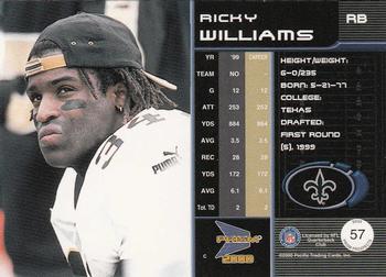 2000 Pacific Prism Prospects #57 Ricky Williams Back