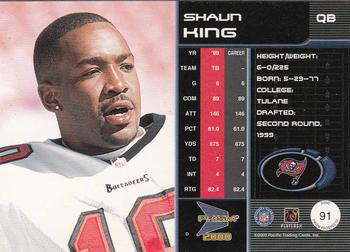 2000 Pacific Prism Prospects #91 Shaun King Back