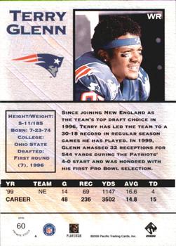 2000 Pacific Private Stock #60 Terry Glenn Back