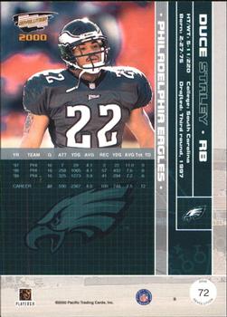 2000 Pacific Revolution #72 Duce Staley Back