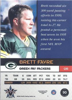 2000 Pacific Vanguard #90 Brett Favre Back